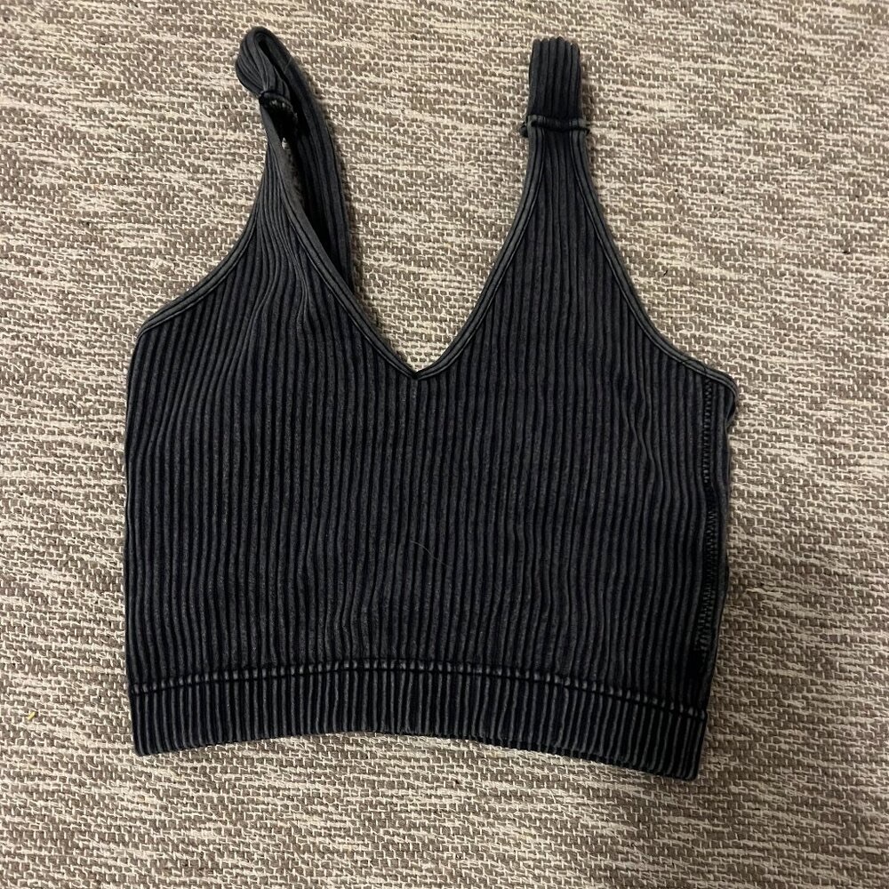 Two (2) Cropped Tanks - Distressed Gray/Royal Blue $15 for all! (Xsmall)